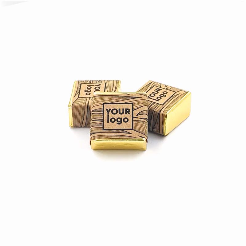 Конфета "Шоколадно-вафельная" с логотипом 10 г крафт